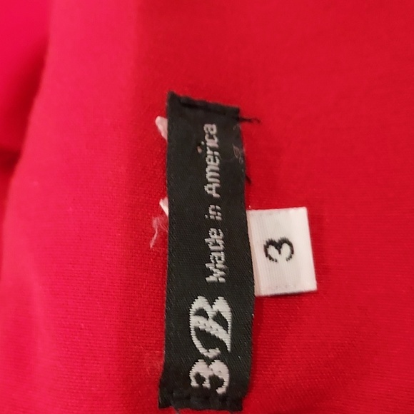 3B Made in America Little Scarlett Red Sheath Dress with Straps Size 3 - Picture 7 of 9